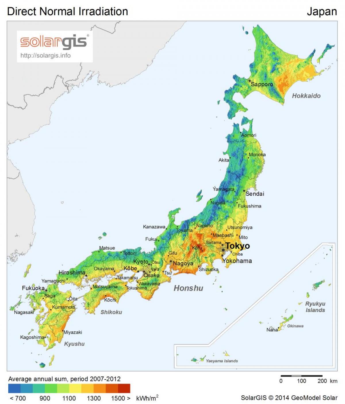 радиация Япония карта