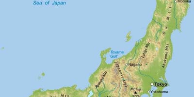 Карта горы в Японии