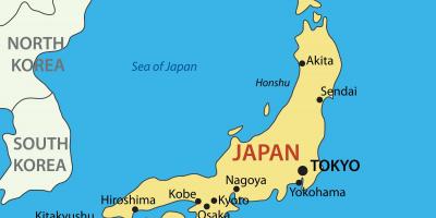 Расположение карте Японии