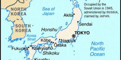 Японии и окружающих стран карте