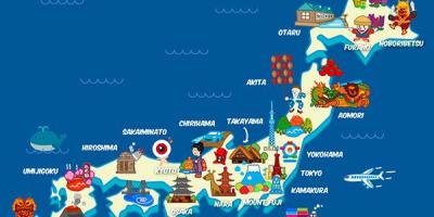 Карта путешествия из Японии